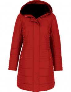 Зимнее пальто Limo Lady 3038 - красный - с искусственным мехом