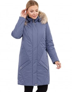 Зимняя куртка Limo Lady 3260 - серо-голубой - с натуральным мехом
